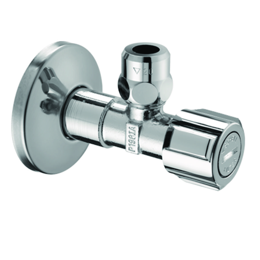 PROMO Hoekstopkraan met  vuilfilter 1/2" chroom zelfdichtend (054280699)