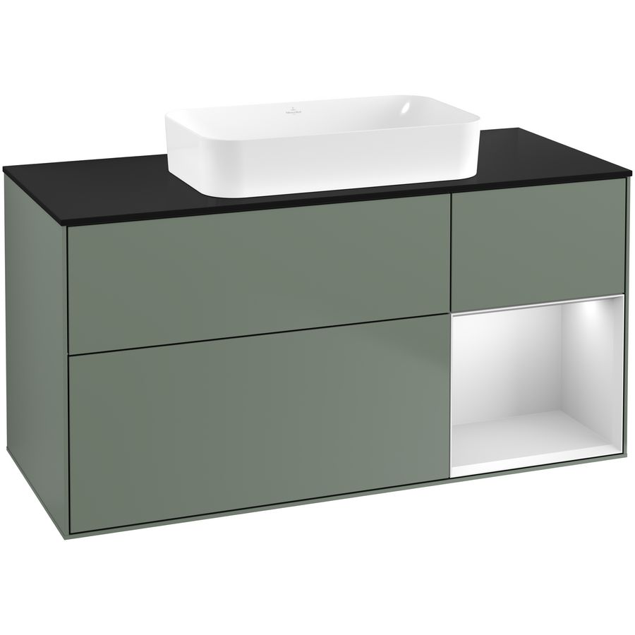 Wastafelonderkast Finion 1200x603x501mm Olive Matt Lacquer G712MTGM