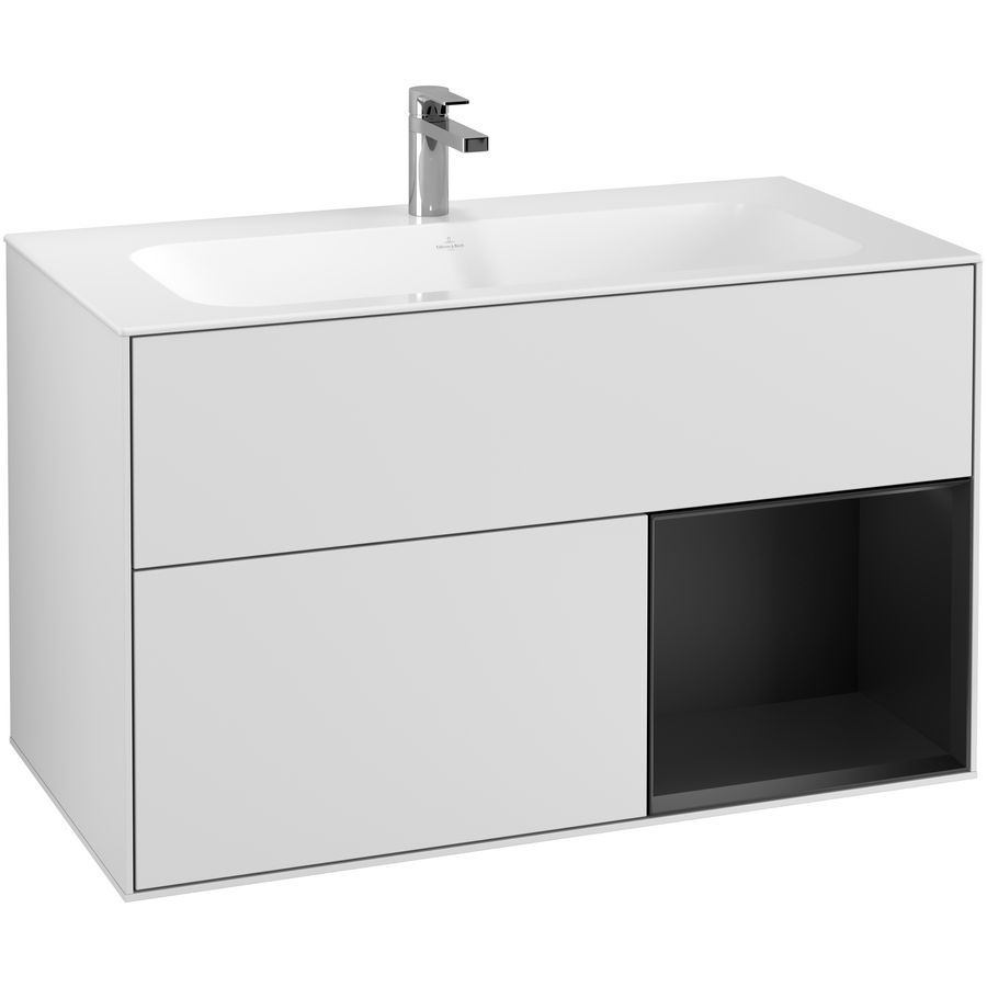 Wastafelonderkast Finion 996x591x498mm White Matt Lacquer G040PDMT