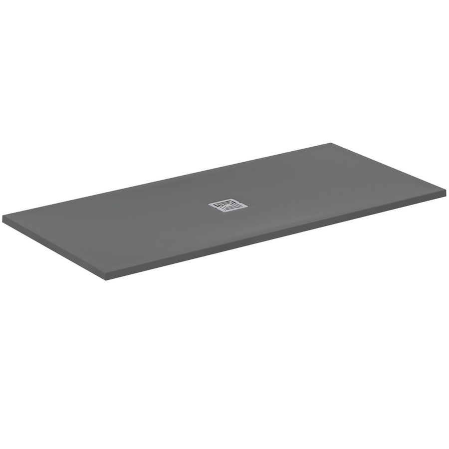 Douchebak rechthoek 1700x800x30mm Betongrijs Ultra Flat S +