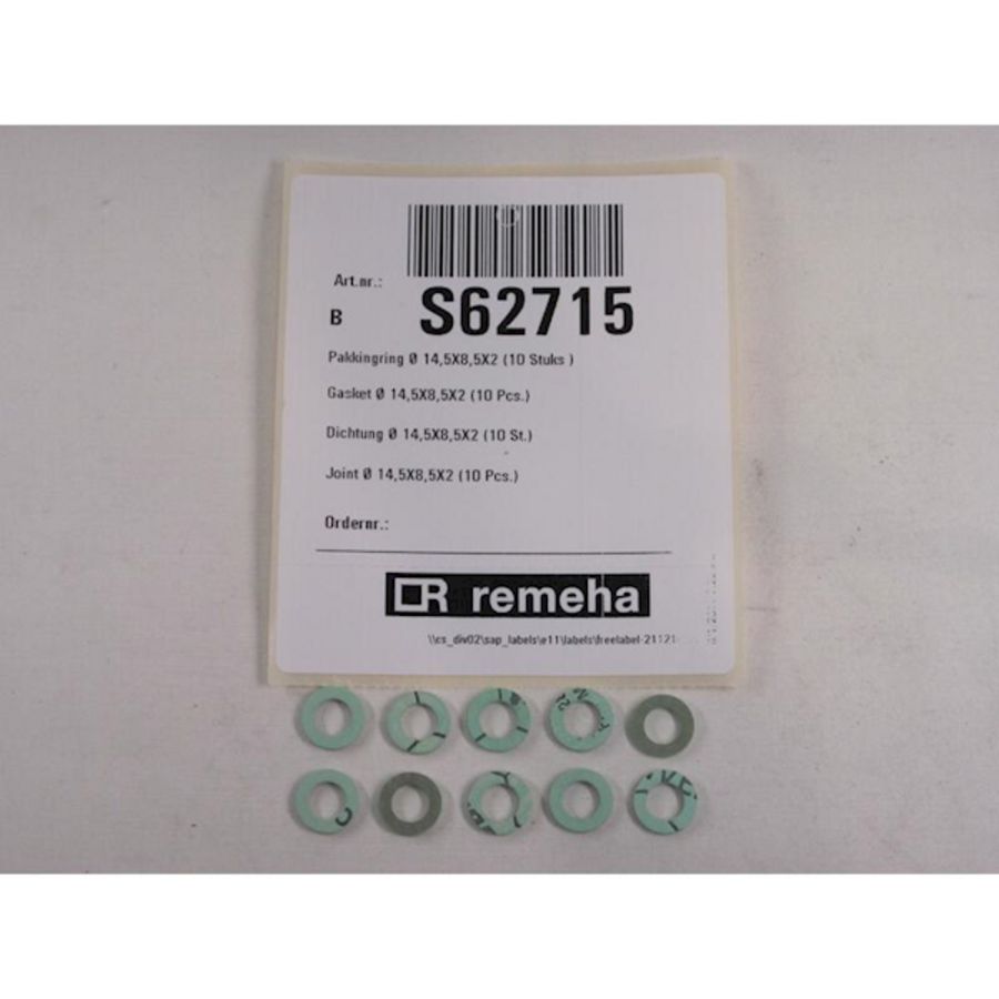 Set a 10st. Pakkingring Ø14,5 x 8,5 x 2 Aq/Avanta/Cal.