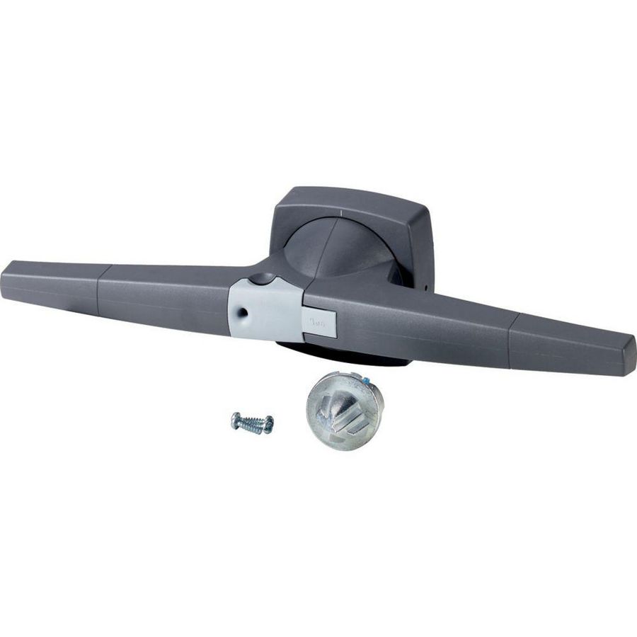 Draaigreep 14mm deurinbouw grijs hangslot K6DG/P