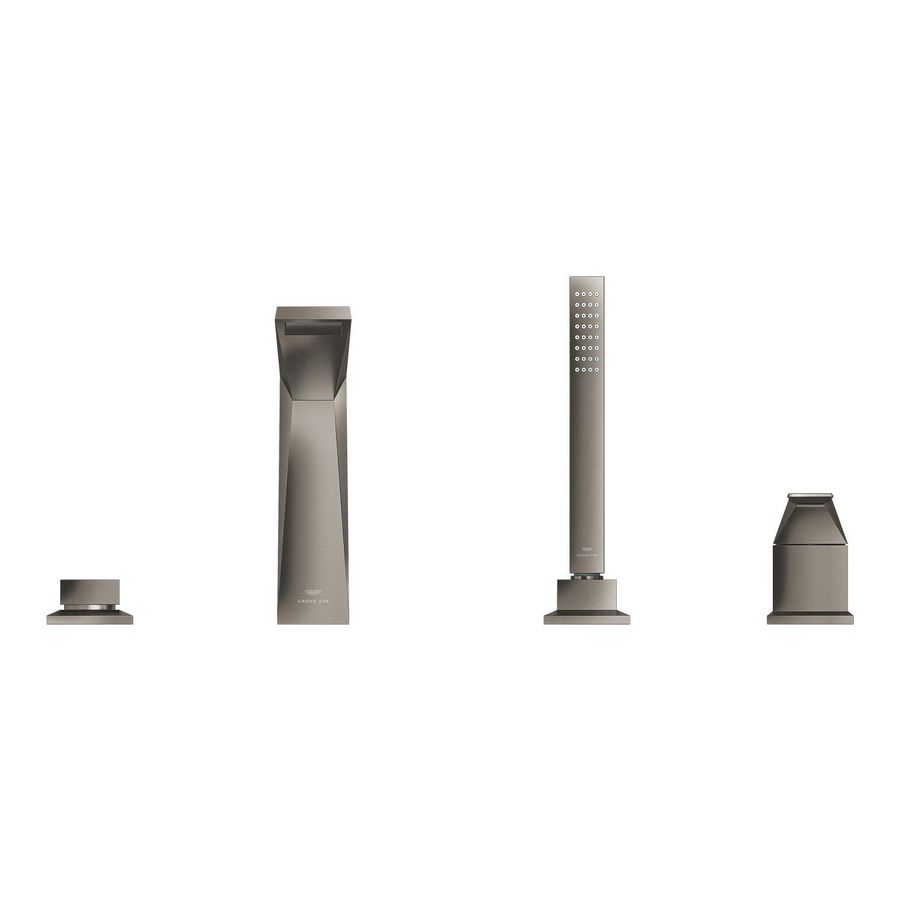 Allure brilliant 4-gats badcombinatie hard graphite geborsteld (mat donker grijs) (Spa colors coll.)