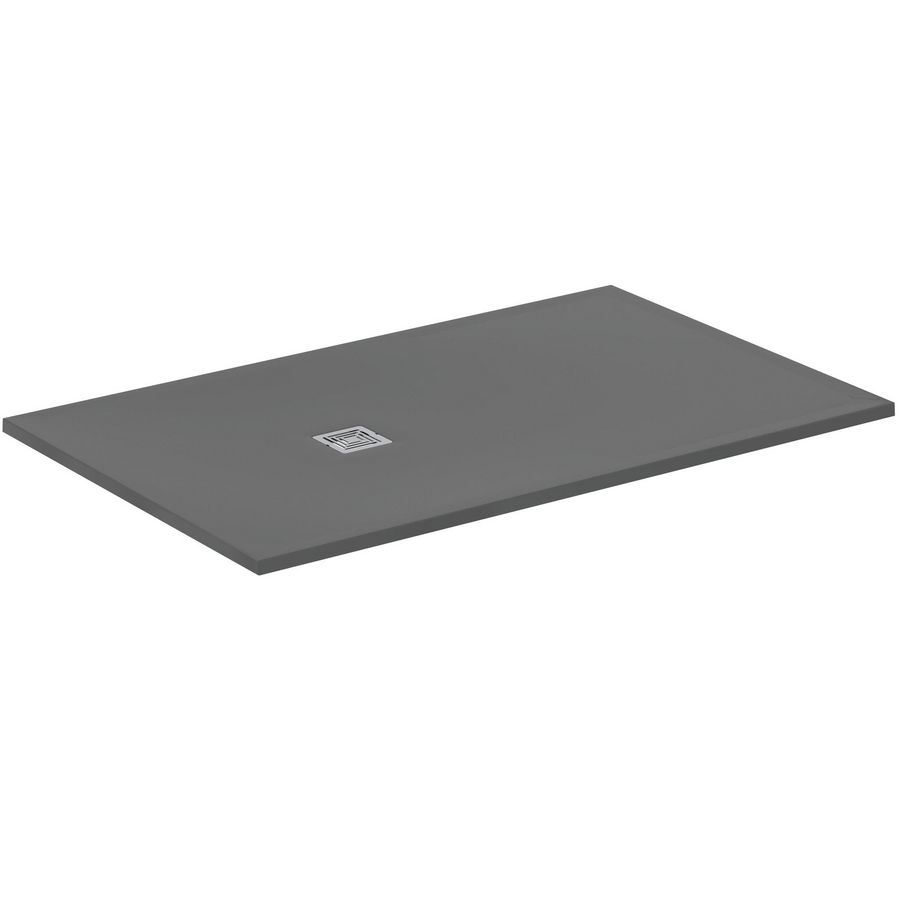 Douchebak rechthoek 1600x1000x30mm Betongrijs Ultra Flat S +