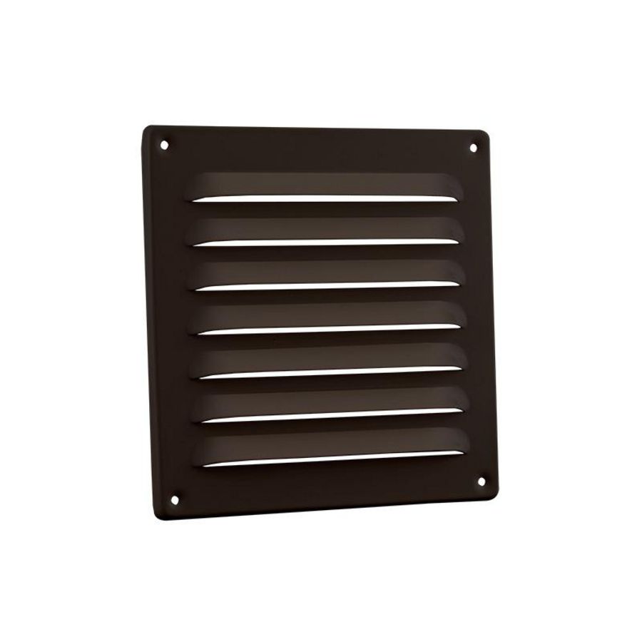 ALU schoepenrooster 160x160mm bruin