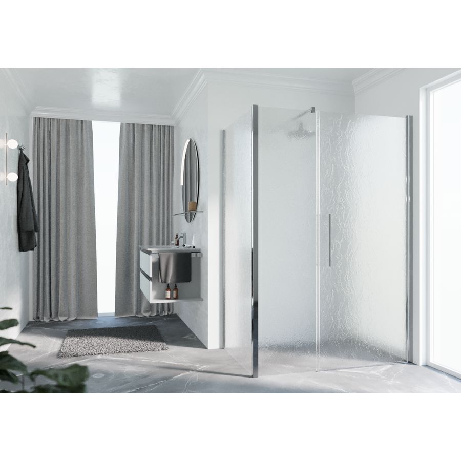 Zijwand Y2F1B 1010-1030x2000mm chroom aqua