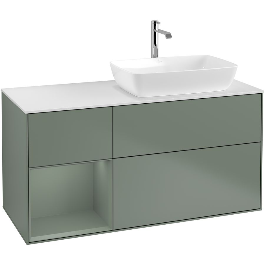 Wastafelonderkast Finion 1200x603x501mm Olive Matt Lacquer G801GMGM