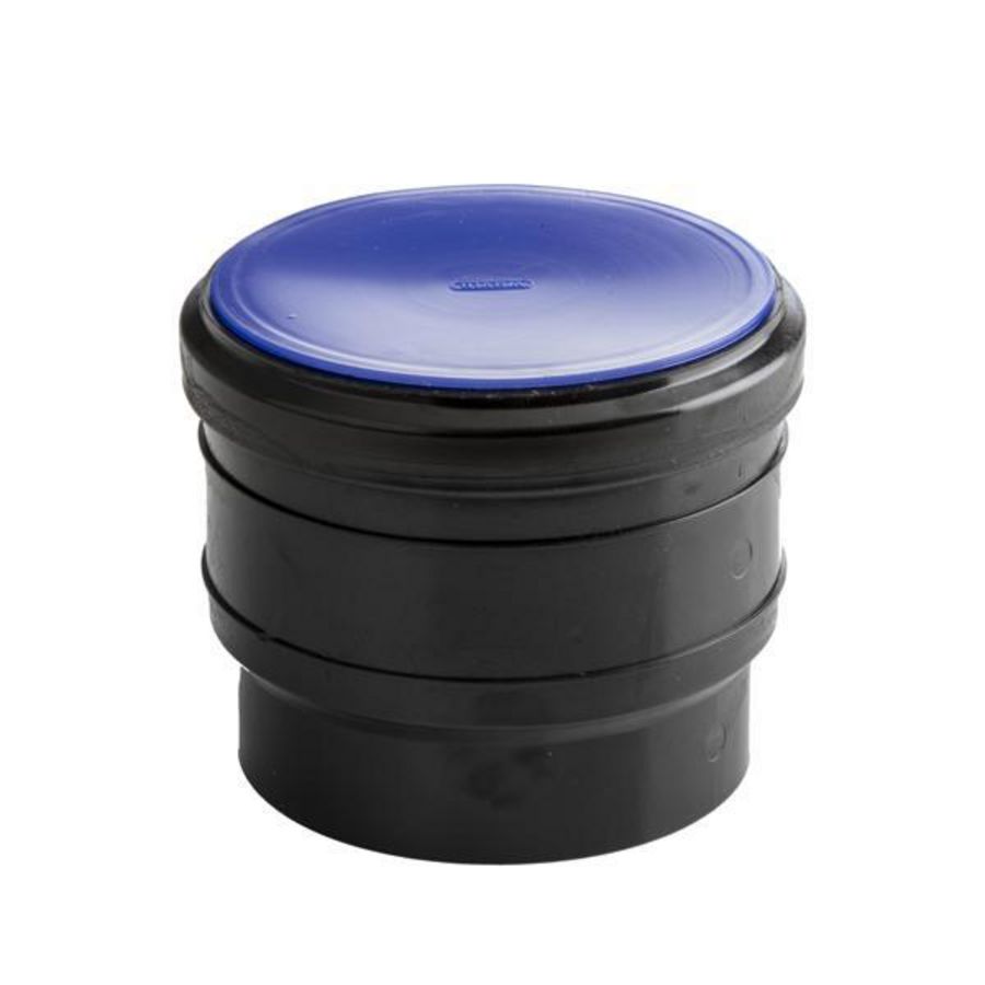 PE korte steekmof 50mm PN4 zwart