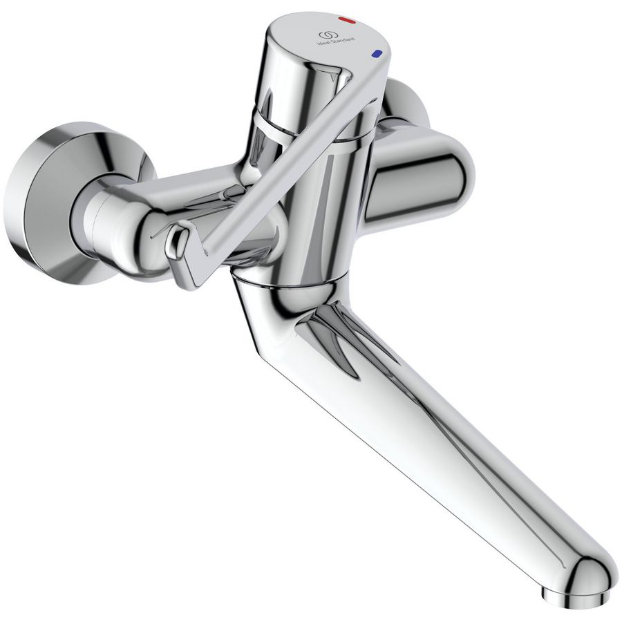 Ceraplus wandmengkraan sprong 200mm chroom hendel 230mm incl. S-koppeling