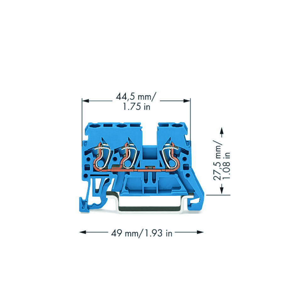 3-draads rijgklem 2,5mm² geschikt Ex i-toepassingen VVE=100