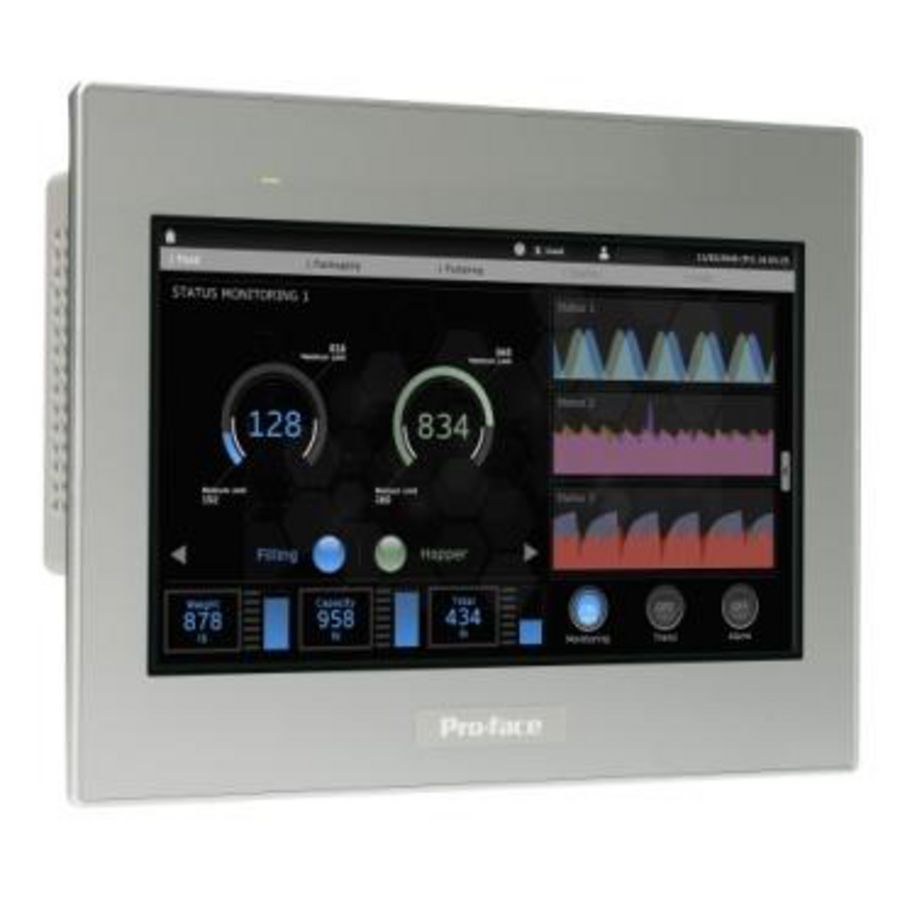 10"W touchscreen display 2COM 2Ethernet USB host&app 24VDC