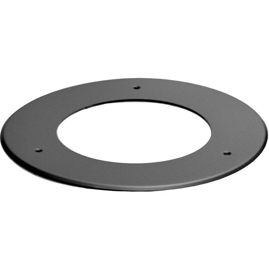 Zwart staal Ø180mm rozet+schroeven