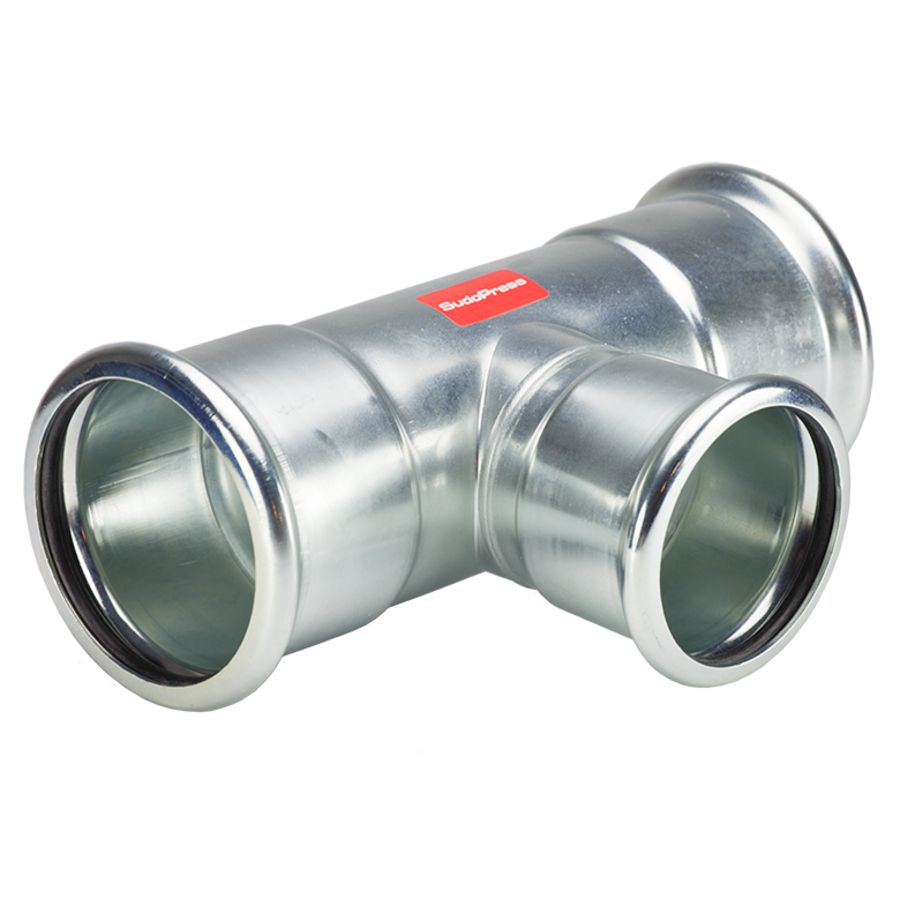 T-stuk Verloop SudoPress Staalverzinkt FFF 108x88,9x108 SP8130RVM VVE=2