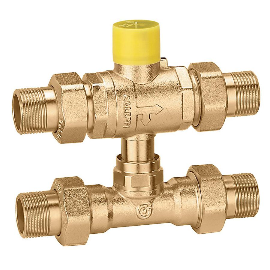 3-weg zoneventiel 4 aansl. kogelafsluiter zonder motor 3/4