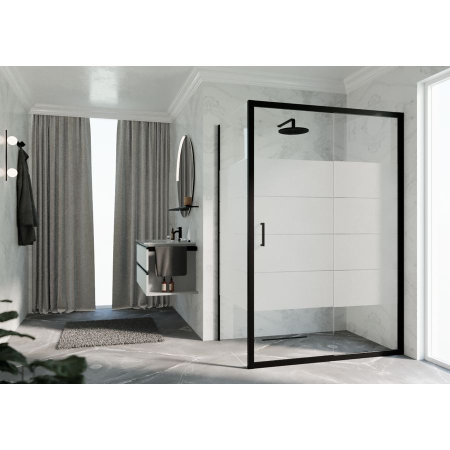 Deur Zeph 2.0 2P 114 Verst. 114-120 Cm Strip Motief Zwart