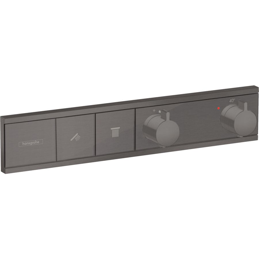 Afbouwdeel inbouwthermostaat RainSelect 2 functies 19,6l/min. brushed black chrome