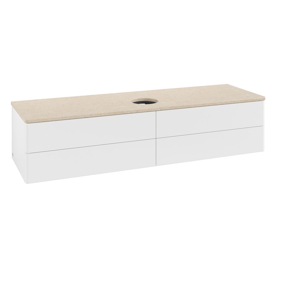 Wastafelonderkast Antao 1600x360x500mm White Matt Lacquer K25013MT