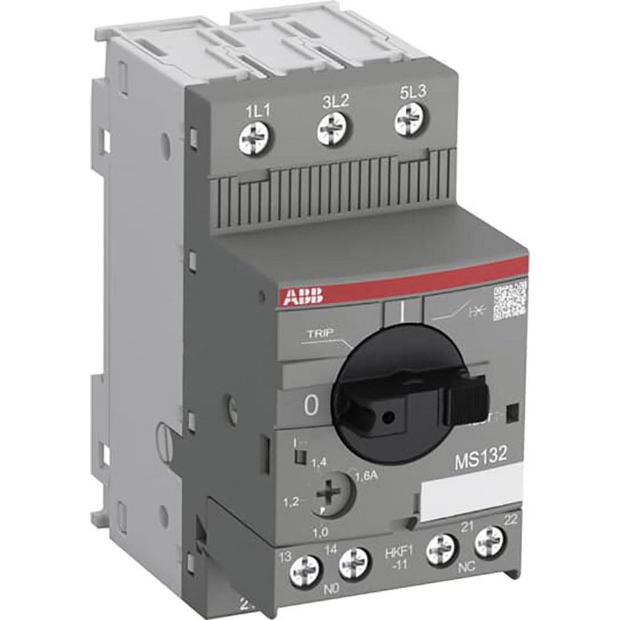 Motorbeveiligingsschakelaar 2,5-4A Incl. hulpcontact 1M+1V