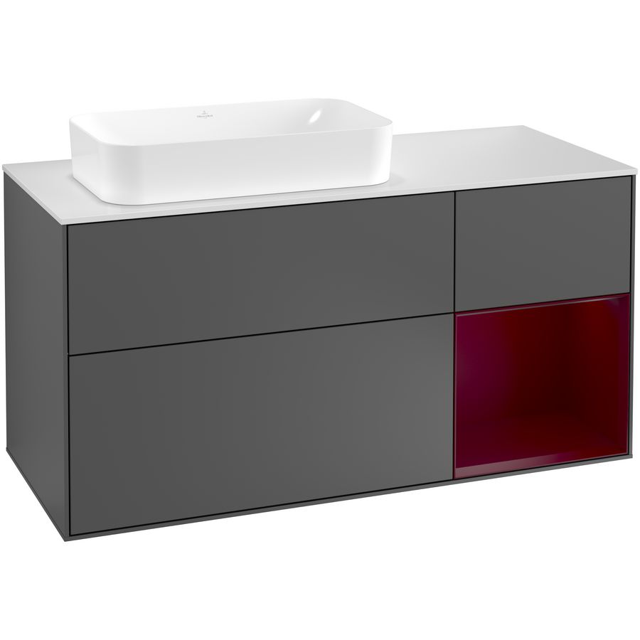 Wastafelonderkast Finion 1200x603x501mm Antr. Matt Lacquer F281HBGK