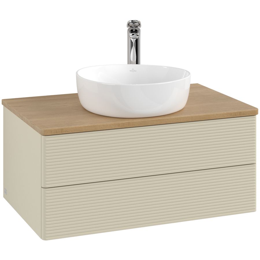 Wastafelonderkast Antao 800x360x500mm S.Grey Matt Lacquer L19151HJ