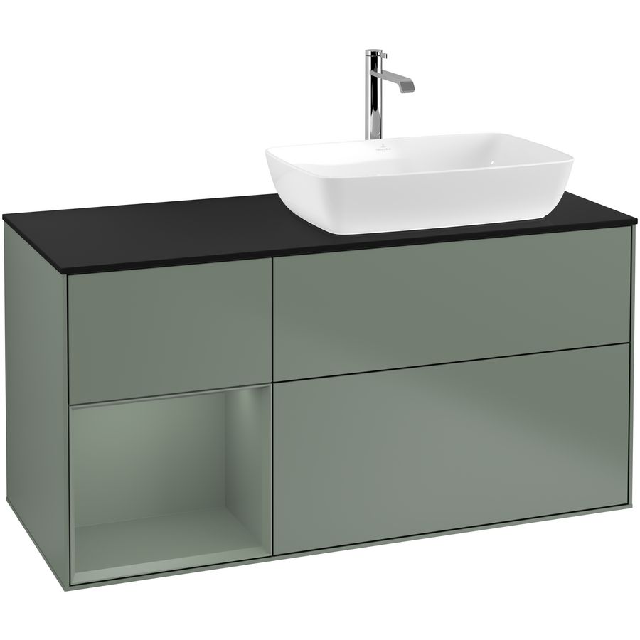 Wastafelonderkast Finion 1200x603x501mm Olive Matt Lacquer G802GMGM