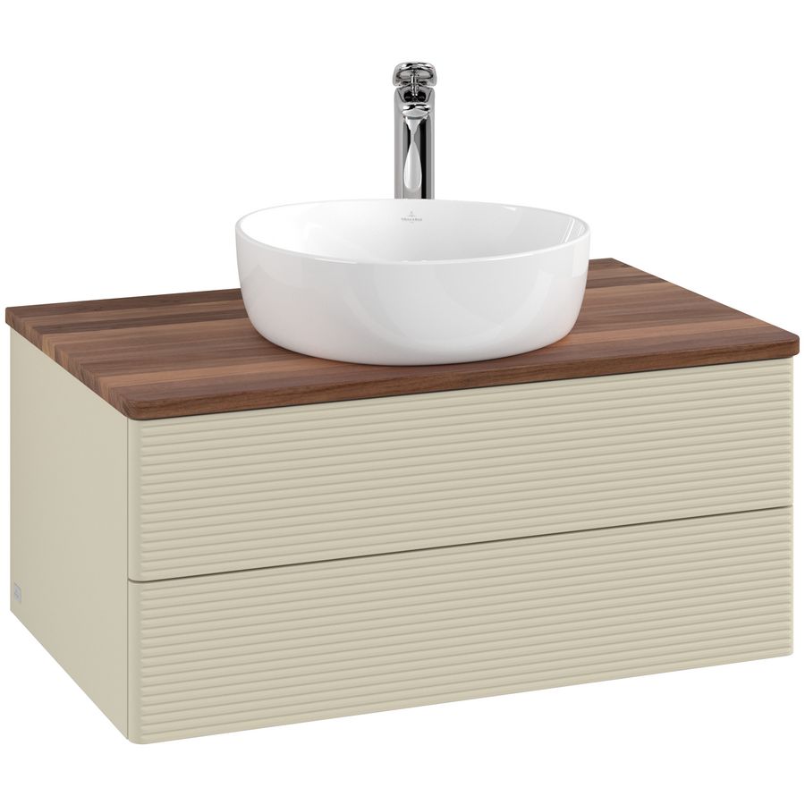 Wastafelonderkast Antao 800x360x500mm S.Grey Matt Lacquer L19152HJ