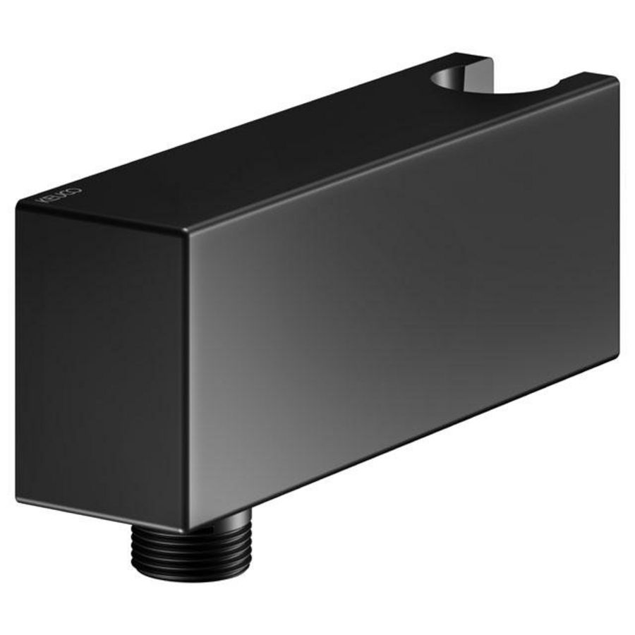 Slangaansluiting met handdouchehouder zwart