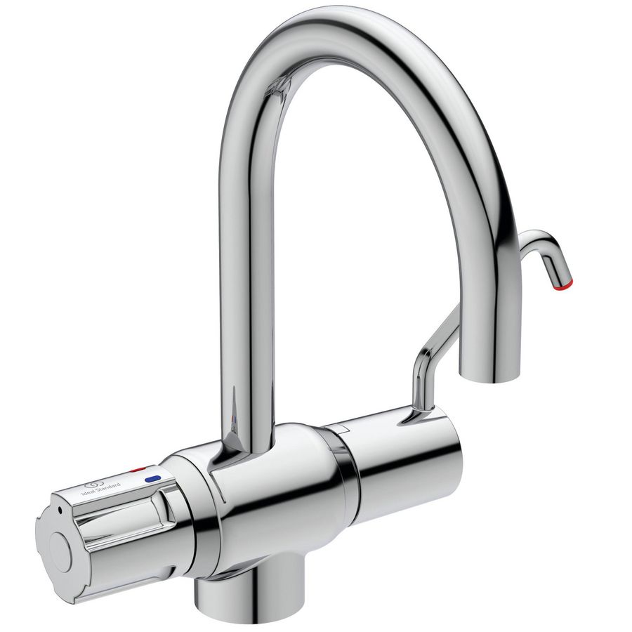 Medical Therm 1-gats wastafelthermostaat chroom draaibare uitloop