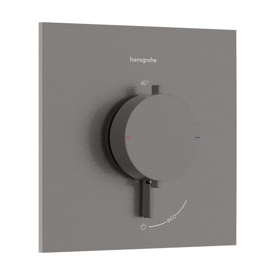 Inbouwthermostaat 1 functie Ecostat Comfort E Brushed Black Chrome