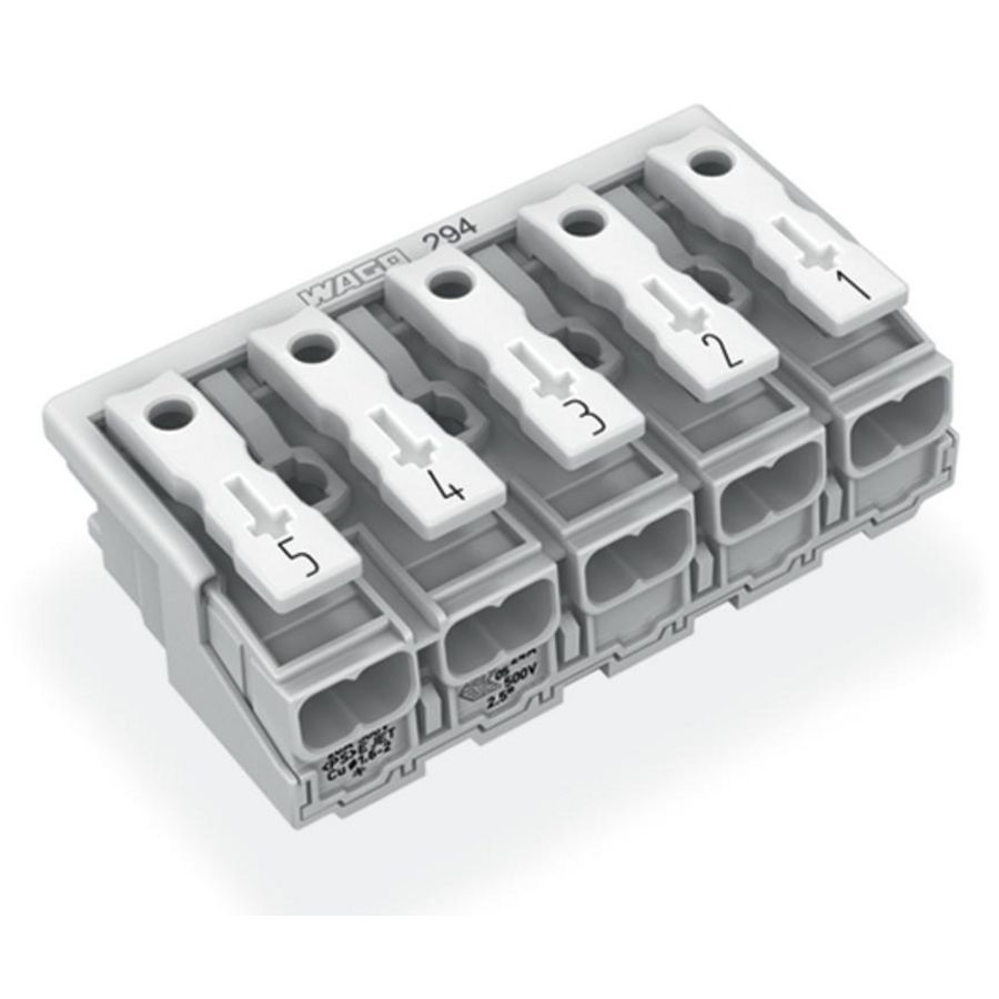 Kroonklem Drukknop extern z. PE-contact wit 294-4045 VVE=250
