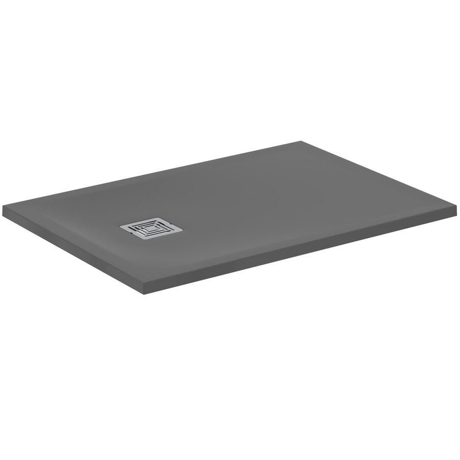 Douchebak rechthoek 1000x700x30mm Betongrijs Ultra Flat S +