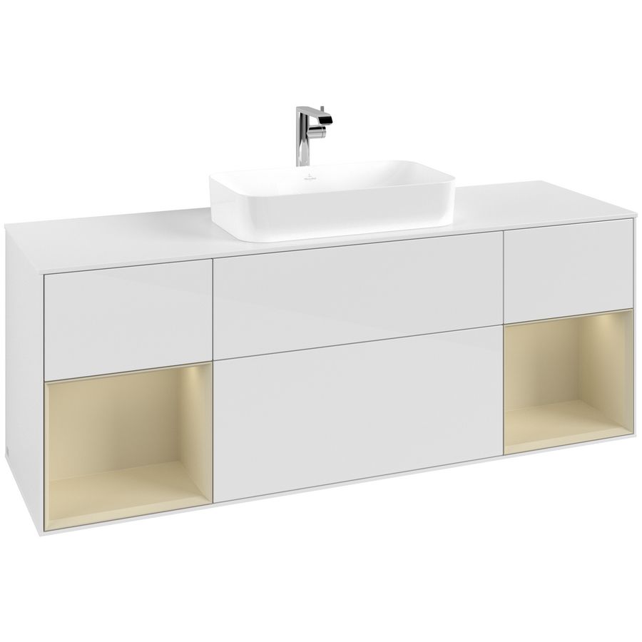 Wastafelonderkast Finion 1600x603x501mm G.White.L F331HJGF