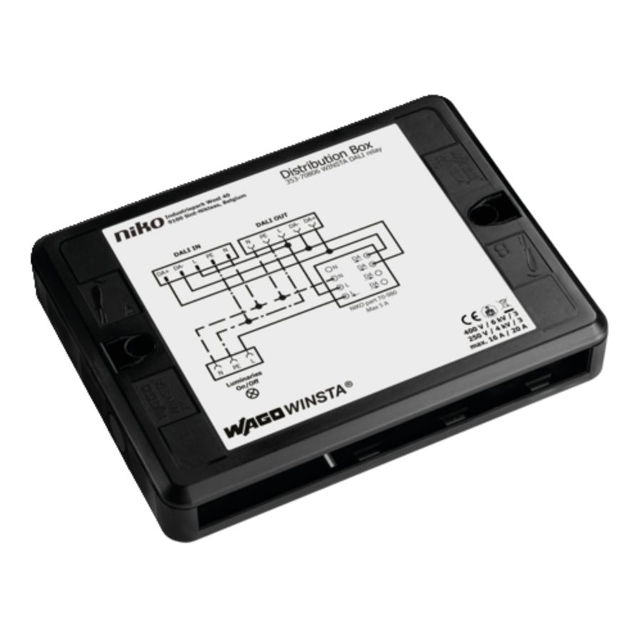 WAGO WINSTA verdeeldoos DALI-relais P48 DALI-2/BMS