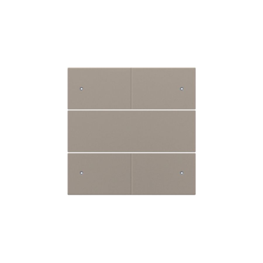 Afwerkingsset 4-voudige pot.vrij knop 24V Led bronze