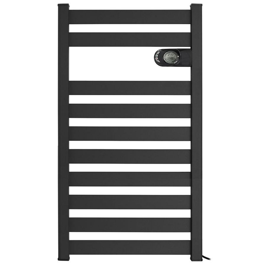 Elektr. badkamerradiator ZION vloeistofvrij 658x508mm 500W antraciet RAL7016
