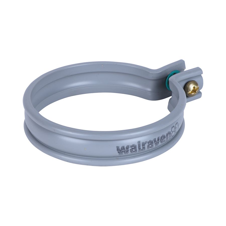 HWA ophangbeugel PVC grijs Ø80mm B-model excl. muurpen / klemnok