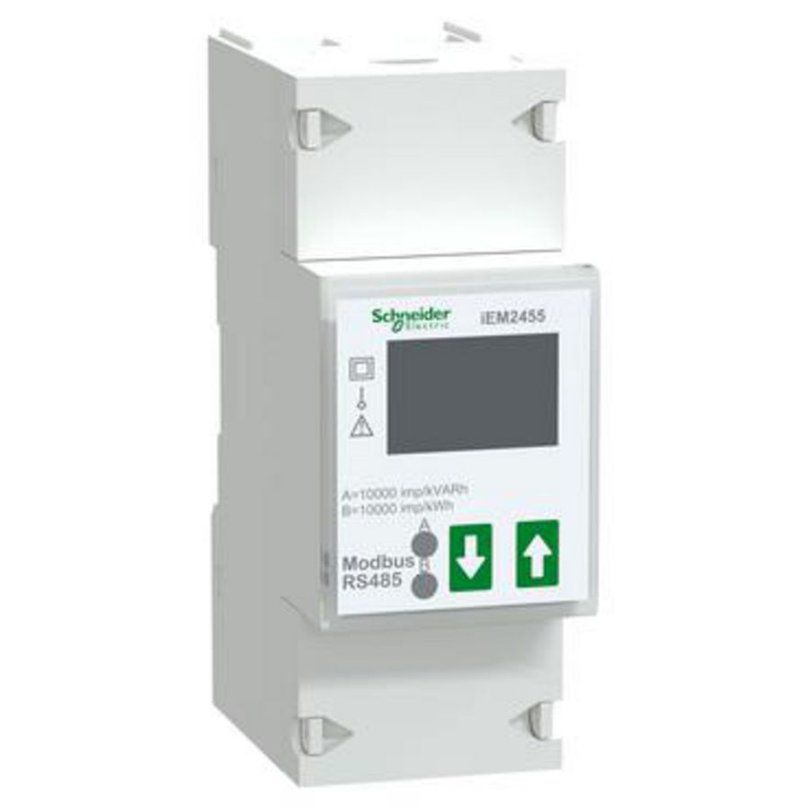 Act9 iEM2455 Enkelfase 100A MID Modbus 2DO LCD display