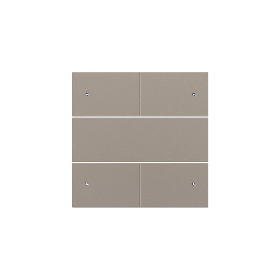 Afwerkingsset 4-voudige pot.vrij knop 24V Led bronze