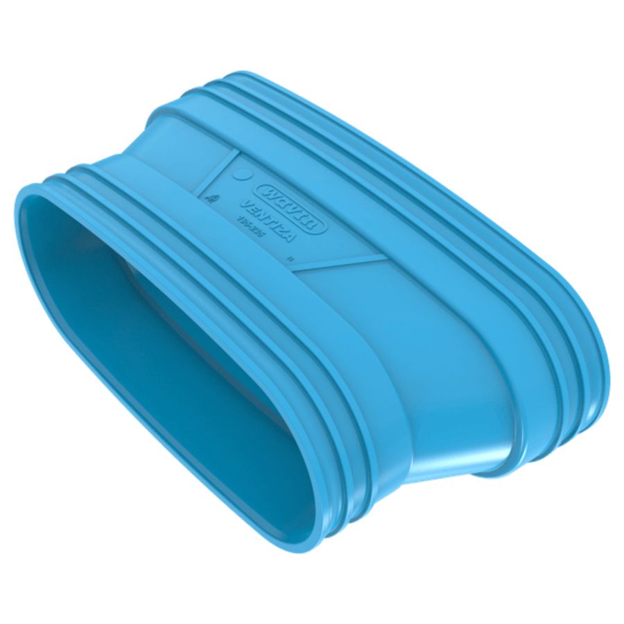 Verloopstuk lijm PVC luchtverdeelsysteem VENTIZA blauw (235x80mm) x (195x80mm) mof/mof