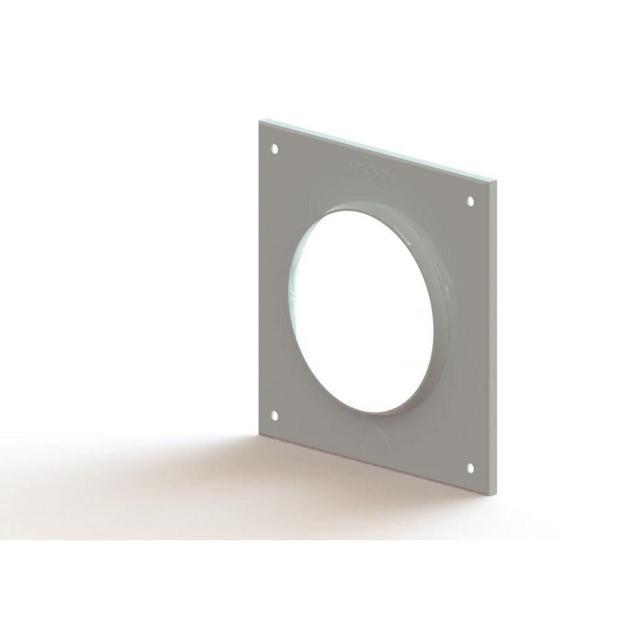 Muurplaat aluminium wit AL 125 voor VR/HR 80 VVE=25