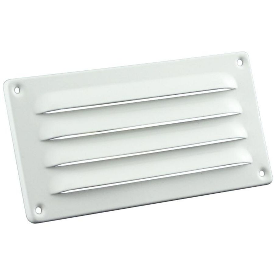 ALU schoepenrooster 180x90mm wit