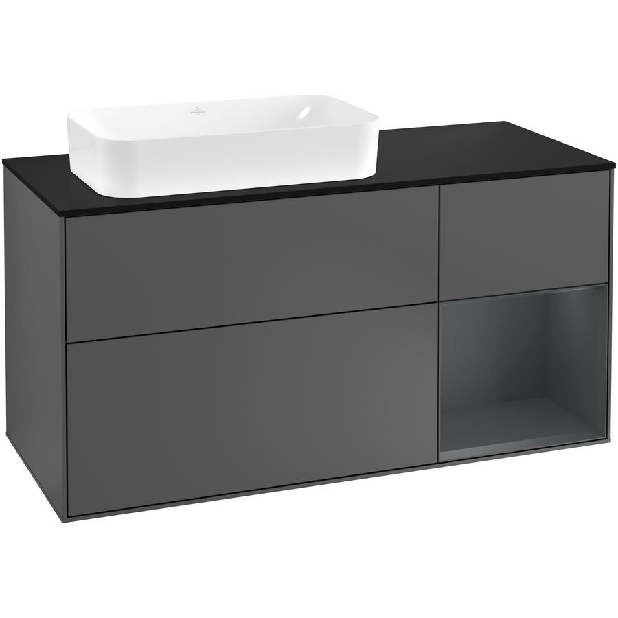 Wastafelonderkast Finion 1200x603x501mm Antr. Matt Lacquer F282HGGK