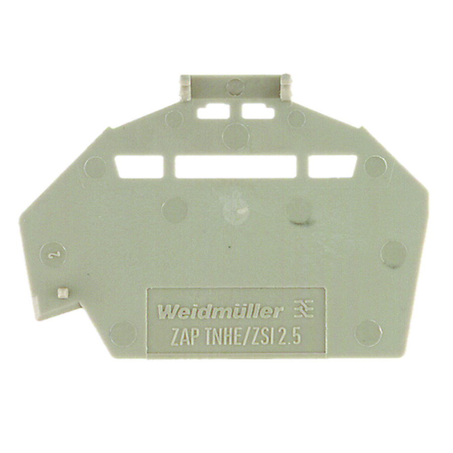 Afsluit- eindplaat d.beige h:46.7mm b:1.1mm V-0 VVE=25