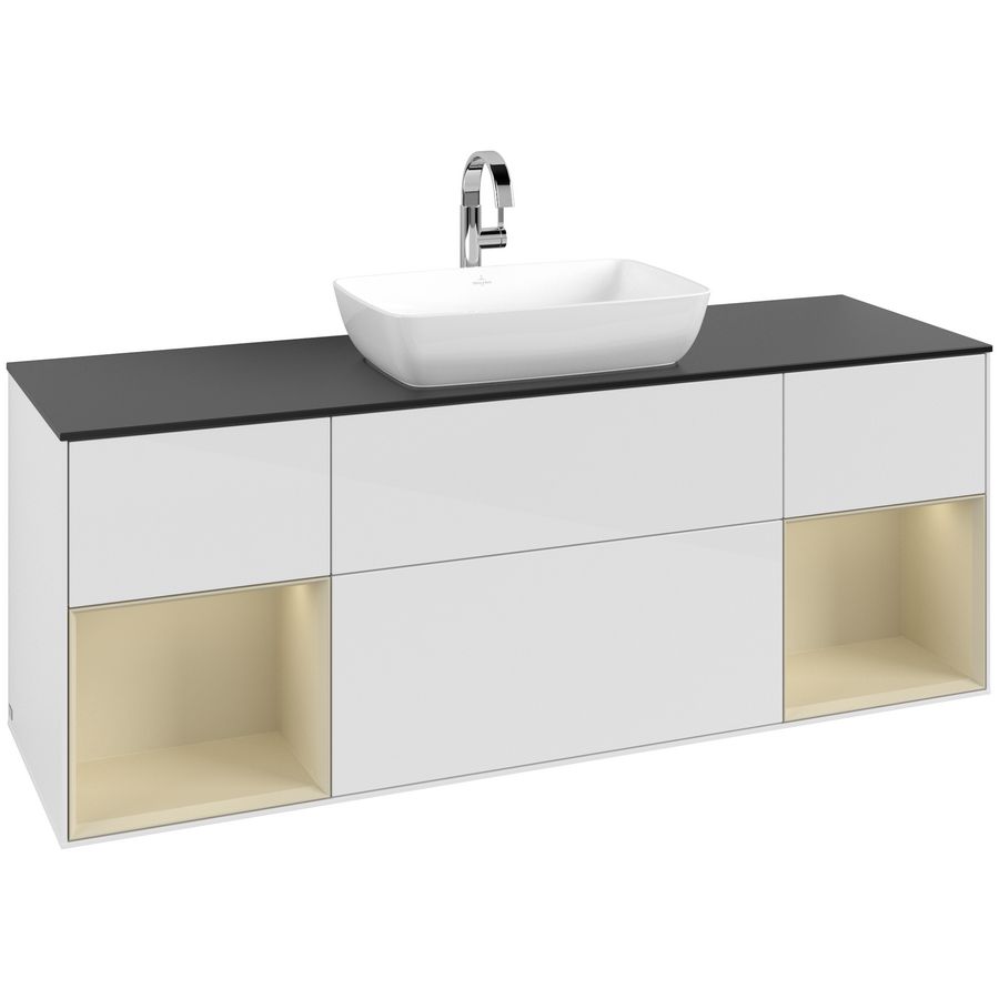 Wastafelonderkast Finion 1600x603x501mm G.White.L F862HJGF