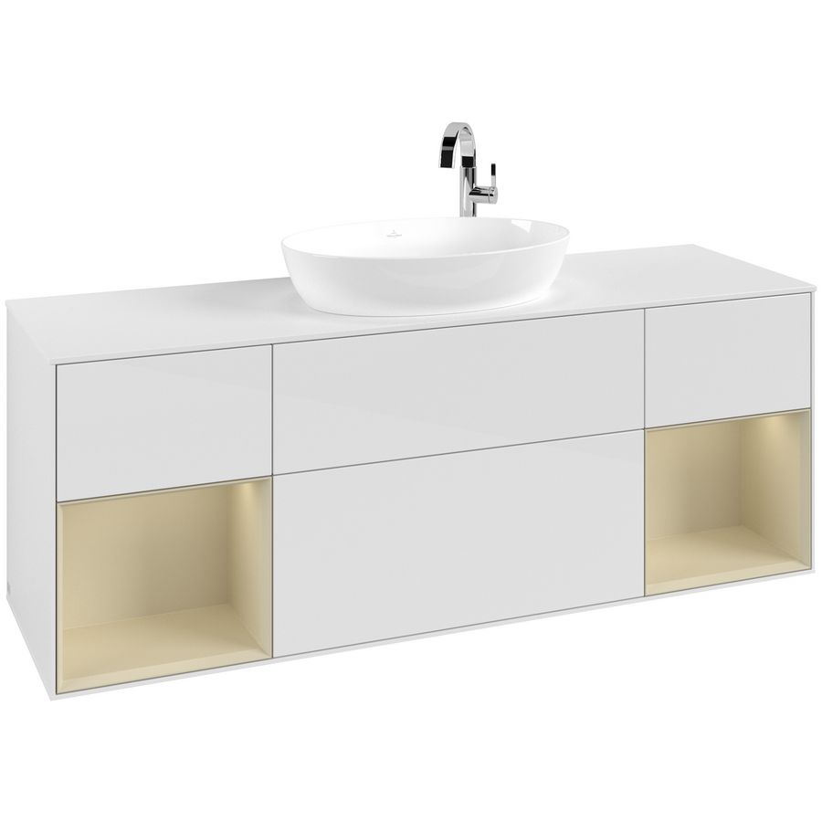 Wastafelonderkast Finion 1600x603x501mm G.White.L F981HJGF