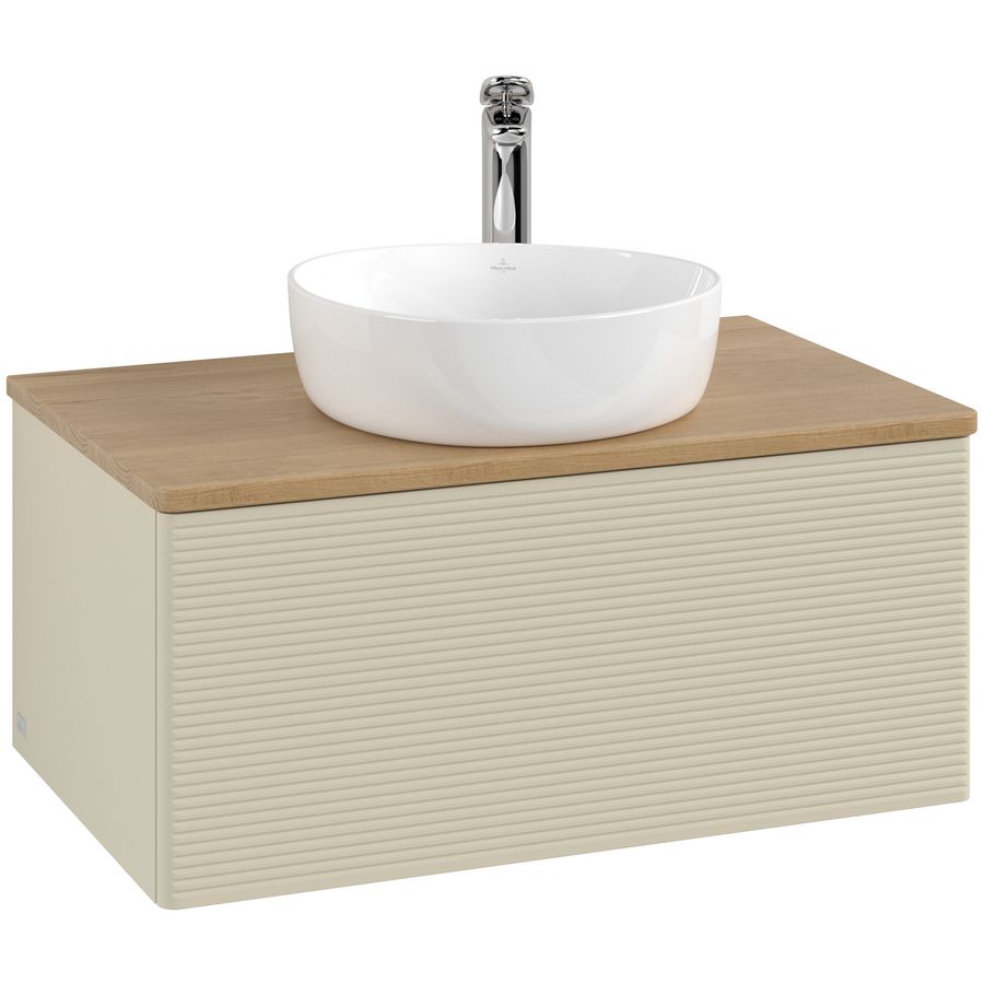 Wastafelonderkast Antao 800x360x500mm S.Grey Matt Lacquer L30151HJ