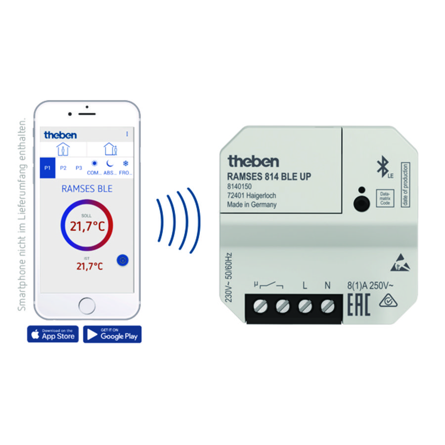 Digitale klokthermostaat inbouwmontage weekprogramma app bediening