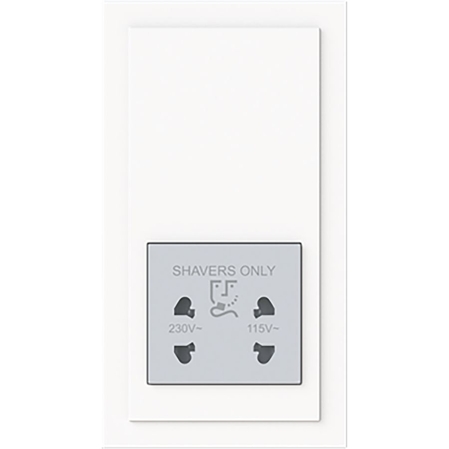 Wandcontactdoos met ingebouwde scheidingstrafo art-matwit (2332 UJBS-44M)