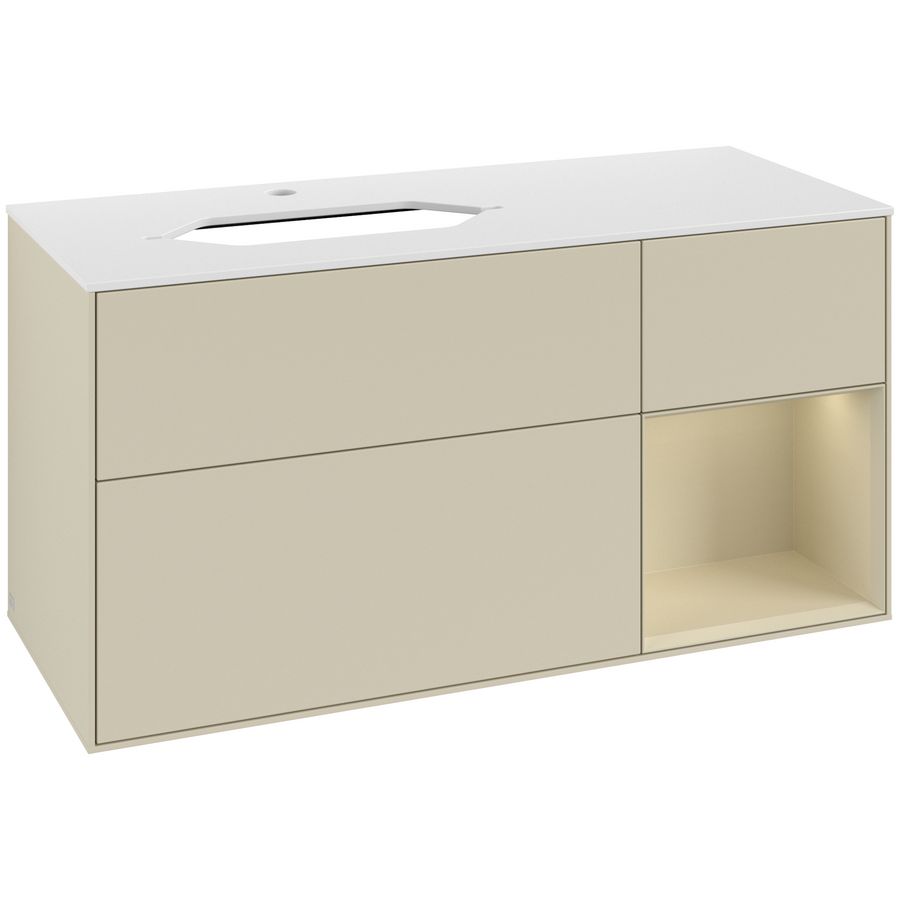 Wastafelonderkast Finion 1200x603x501mm S.Grey Matt Lacquer G281HJHJ