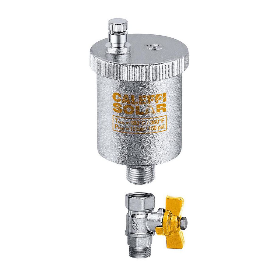 Solar automatische ontluchter 3/8"bt. zonder kogelafsluiter